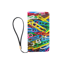 Colorful Paper Clips Men's Clutch Purse （Model 1638）