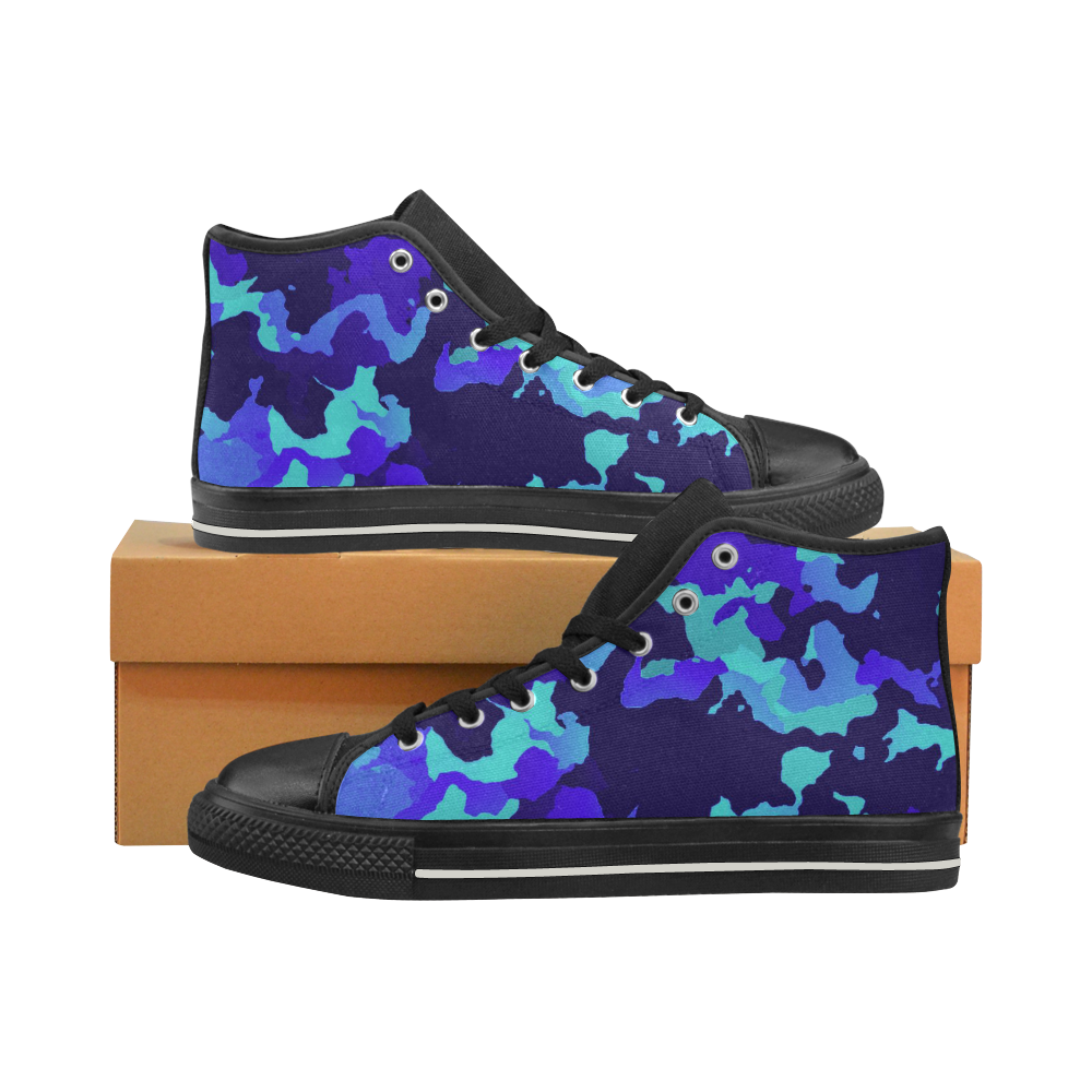 new modern camouflage D by JamColors Men’s Classic High Top Canvas Shoes (Model 017)