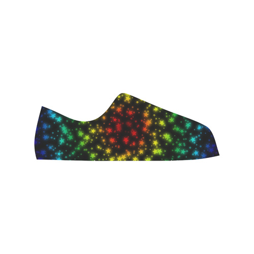 Starry Night Sky Low Top Canvas Shoes for Kid (Model 018)