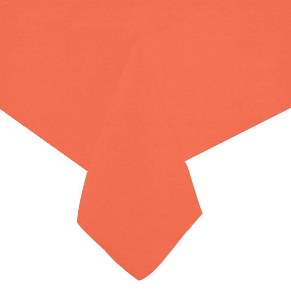 Trendy Basics - Trend Color FLAME Cotton Linen Tablecloth 60"x120"
