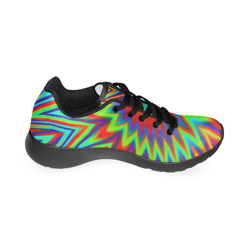 Red Yellow Blue Green Retro Psychedelic Color Explosion Men’s Running Shoes (Model 020)