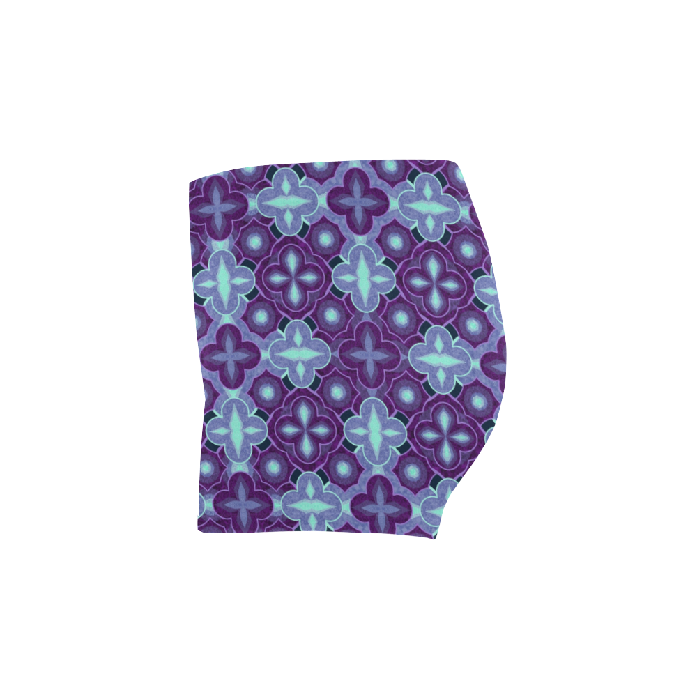 Purple blue seamless pattern Briseis Skinny Shorts (Model L04)
