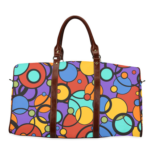 Pop Art Colorful Dot Print Travel Bag Luggage by Juleez Waterproof Travel Bag/Large (Model 1639)