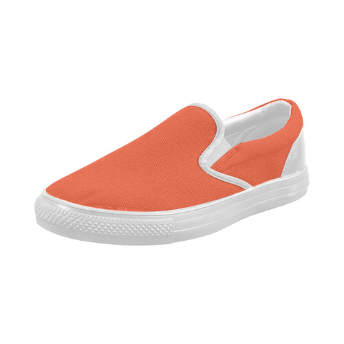 Trendy Basics - Trend Color FLAME Women's Slip-on Canvas Shoes (Model 019)