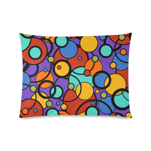 Pop Art Colorful Dot Print Pillow by Juleez Custom Zippered Pillow Case 20"x26"(Twin Sides)