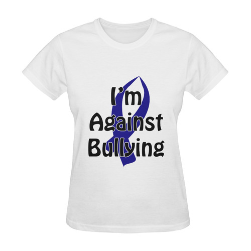 Anti-Bullying Blue Ribbon Sunny Women's T-shirt (Model T05)