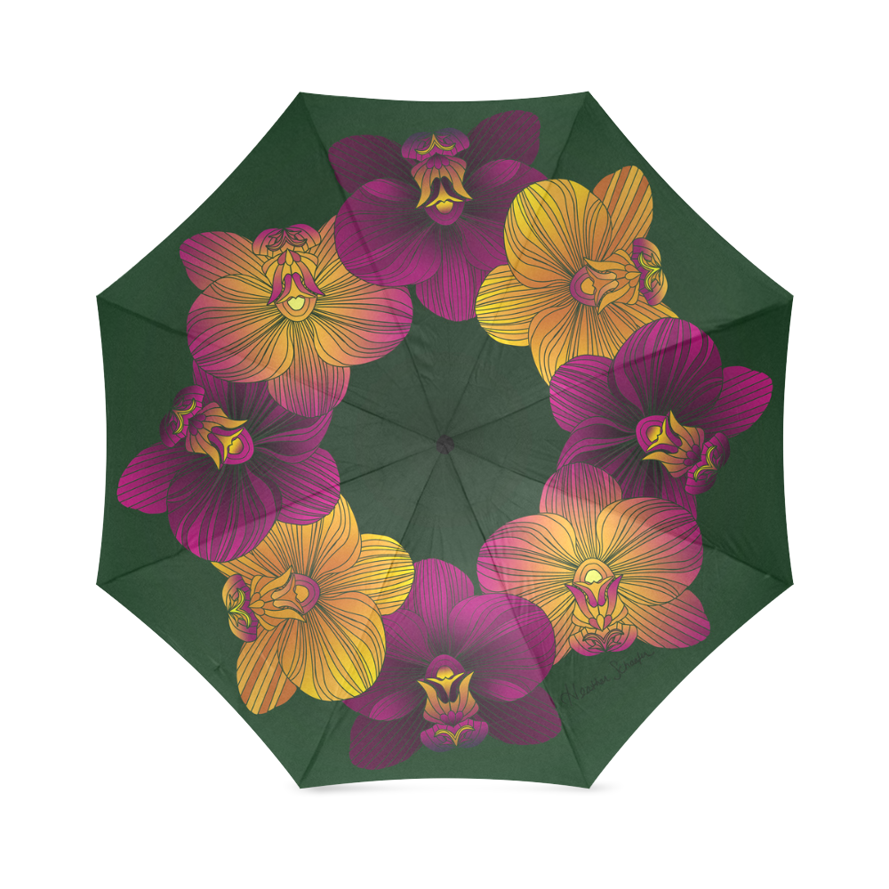 Multi Orchids Foldable Umbrella (Model U01)