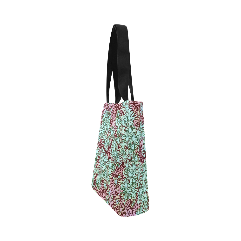 floral comic style C  by JamColors Canvas Tote Bag (Model 1657)