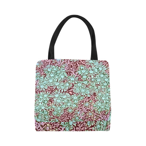 floral comic style C  by JamColors Canvas Tote Bag (Model 1657)