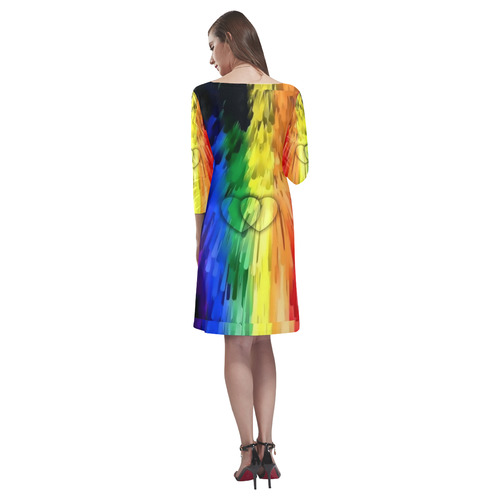 Pride Colors by Nico Bielow Rhea Loose Round Neck Dress(Model D22)