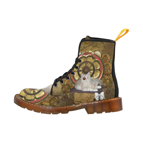 Steampunk, awseome cat clacks and gears Martin Boots For Women Model 1203H