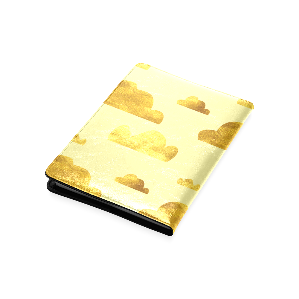 gold and pink clouds yellow Custom NoteBook A5