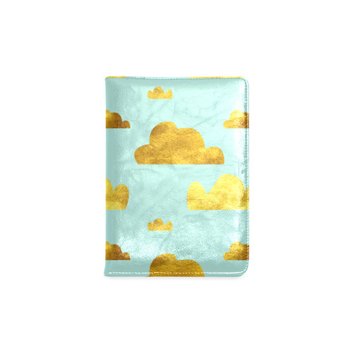 gold and pink clouds blue Custom NoteBook A5