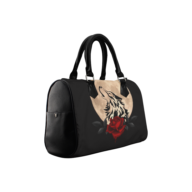 Gothic Wolf Moon Boston Handbag (Model 1621)