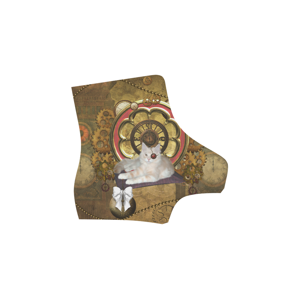 Steampunk, awseome cat clacks and gears Martin Boots For Women Model 1203H