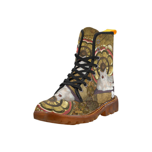 Steampunk, awseome cat clacks and gears Martin Boots For Women Model 1203H