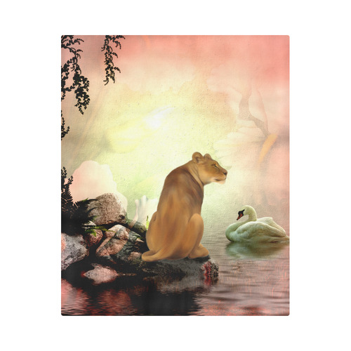 Awesome lioness in a fantasy world Duvet Cover 86"x70" ( All-over-print)
