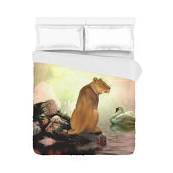 Awesome lioness in a fantasy world Duvet Cover 86"x70" ( All-over-print)