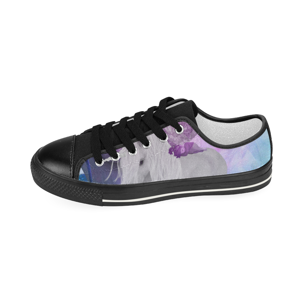 Unicorn with sleeping fairy Women's Classic Canvas Shoes (Model 018)