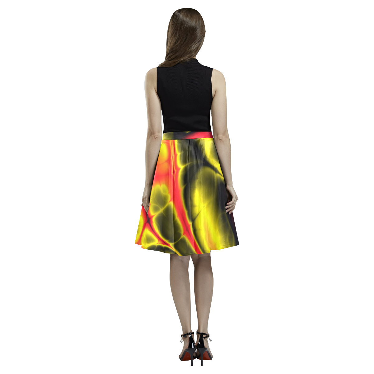 awesome fractal 36 Melete Pleated Midi Skirt (Model D15)