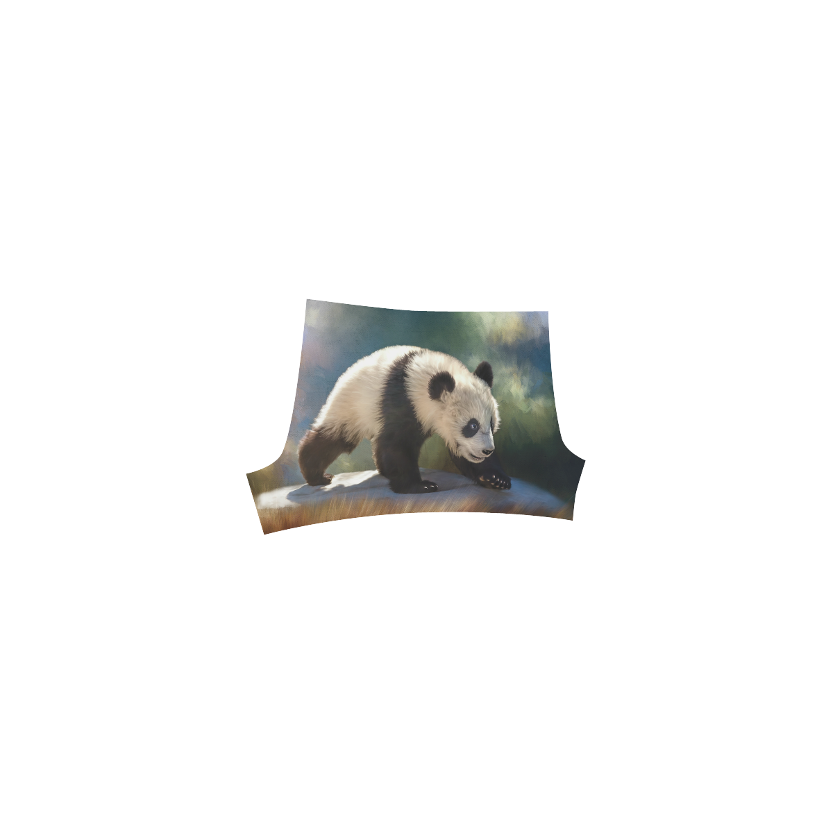 A cute painted panda bear baby. Briseis Skinny Shorts (Model L04)