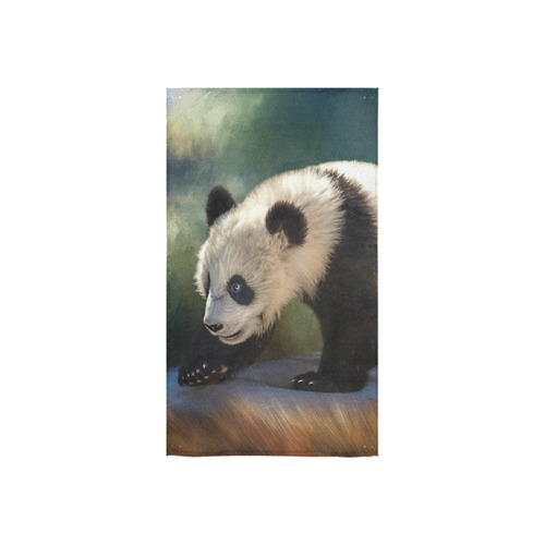 A cute painted panda bear baby Custom Towel 16"x28"