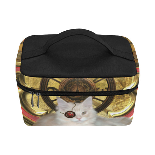 Steampunk, awseome cat clacks and gears Lunch Bag/Large (Model 1658)