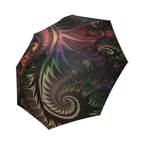 fractal pattern with dots and waves Foldable Umbrella (Model U01)