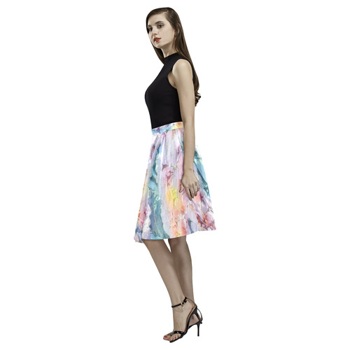 Floral ArtStudio 27 by JamColors Melete Pleated Midi Skirt (Model D15)