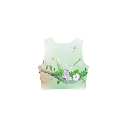 Beautiful flowers, soft colors Thea Sleeveless Skater Dress(Model D19)