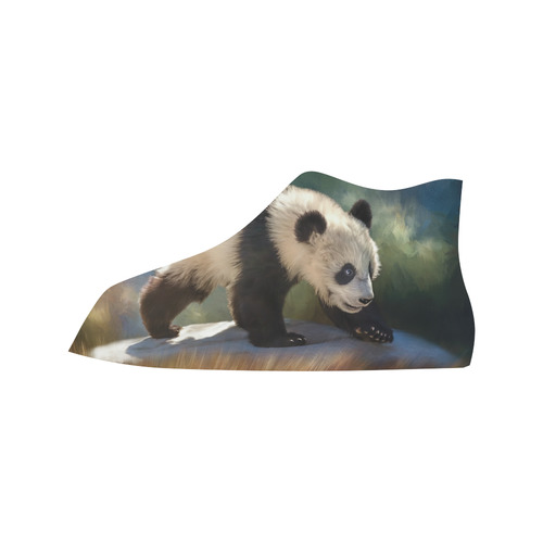 A cute painted panda bear baby Vancouver H Women's Canvas Shoes (1013-1)