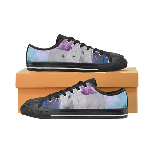 Unicorn with sleeping fairy Men's Classic Canvas Shoes (Model 018)
