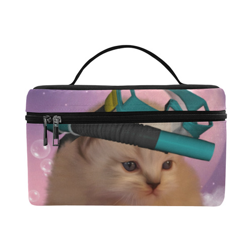 Funny surfing kitten Lunch Bag/Large (Model 1658)