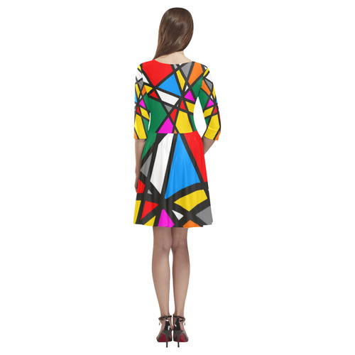 Colors by Nico Bielow Tethys Half-Sleeve Skater Dress(Model D20)