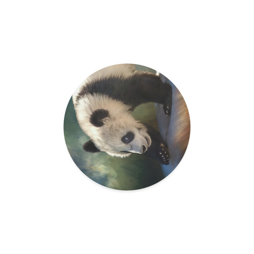 A cute painted panda bear baby Round Coaster