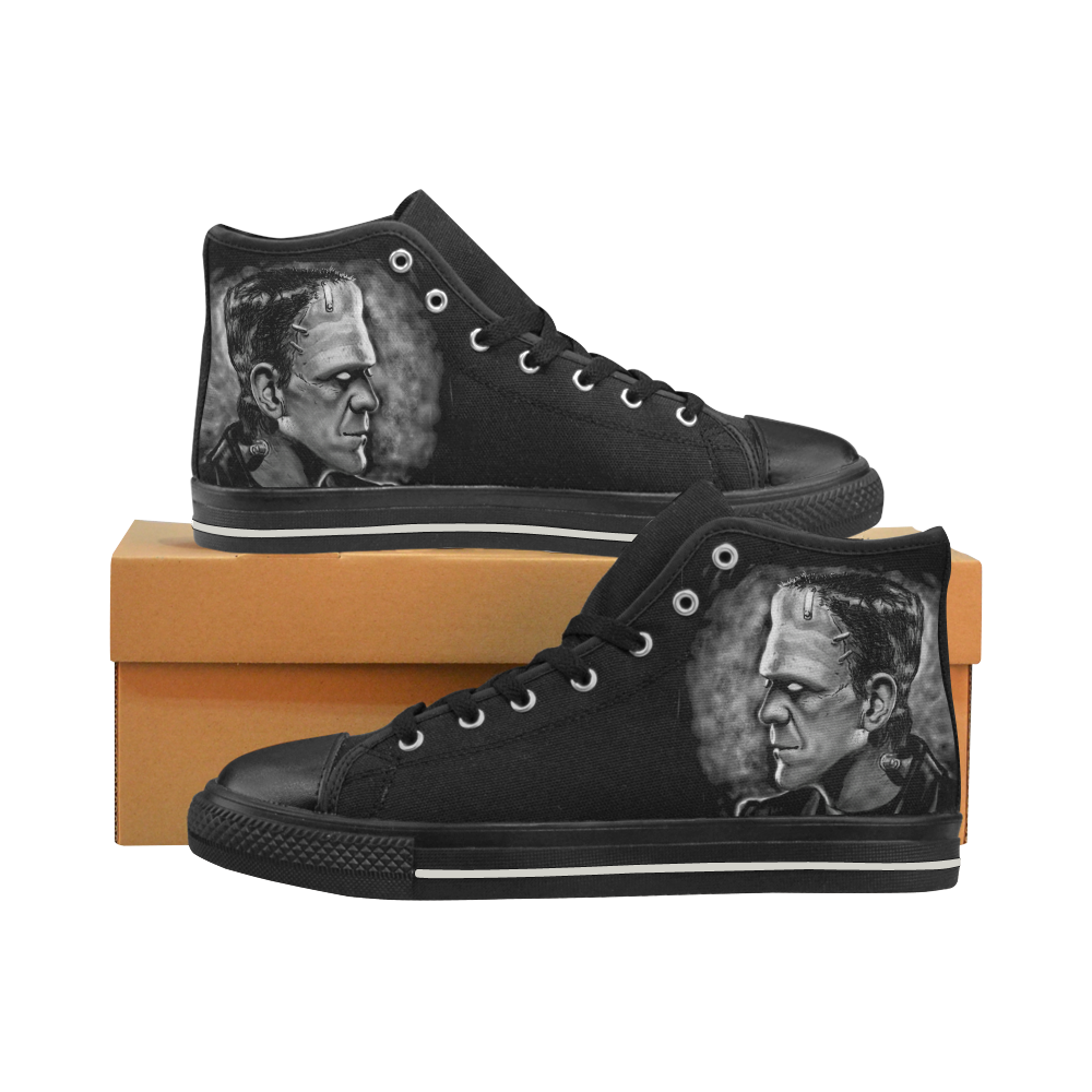 Frankenstein Hi Top Men’s Classic High Top Canvas Shoes (Model 017)