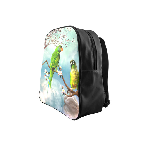 Funny cute parrots School Backpack (Model 1601)(Small)