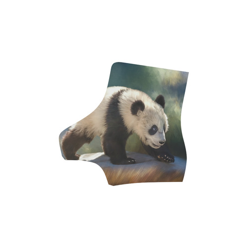 A cute painted panda bear baby Martin Boots For Women Model 1203H