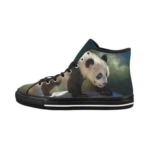 A cute painted panda bear baby Vancouver H Women's Canvas Shoes (1013-1)
