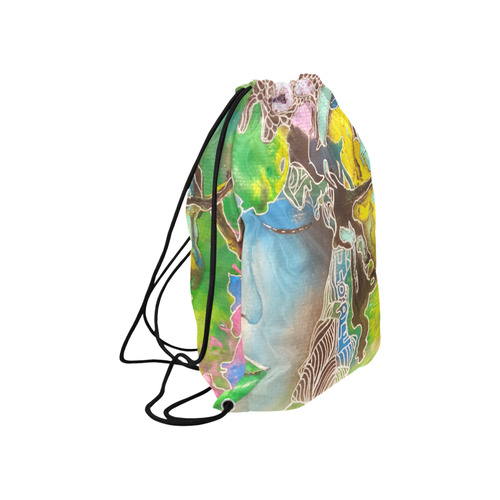 water blossom drawstring bag Large Drawstring Bag Model 1604 (Twin Sides)  16.5"(W) * 19.3"(H)