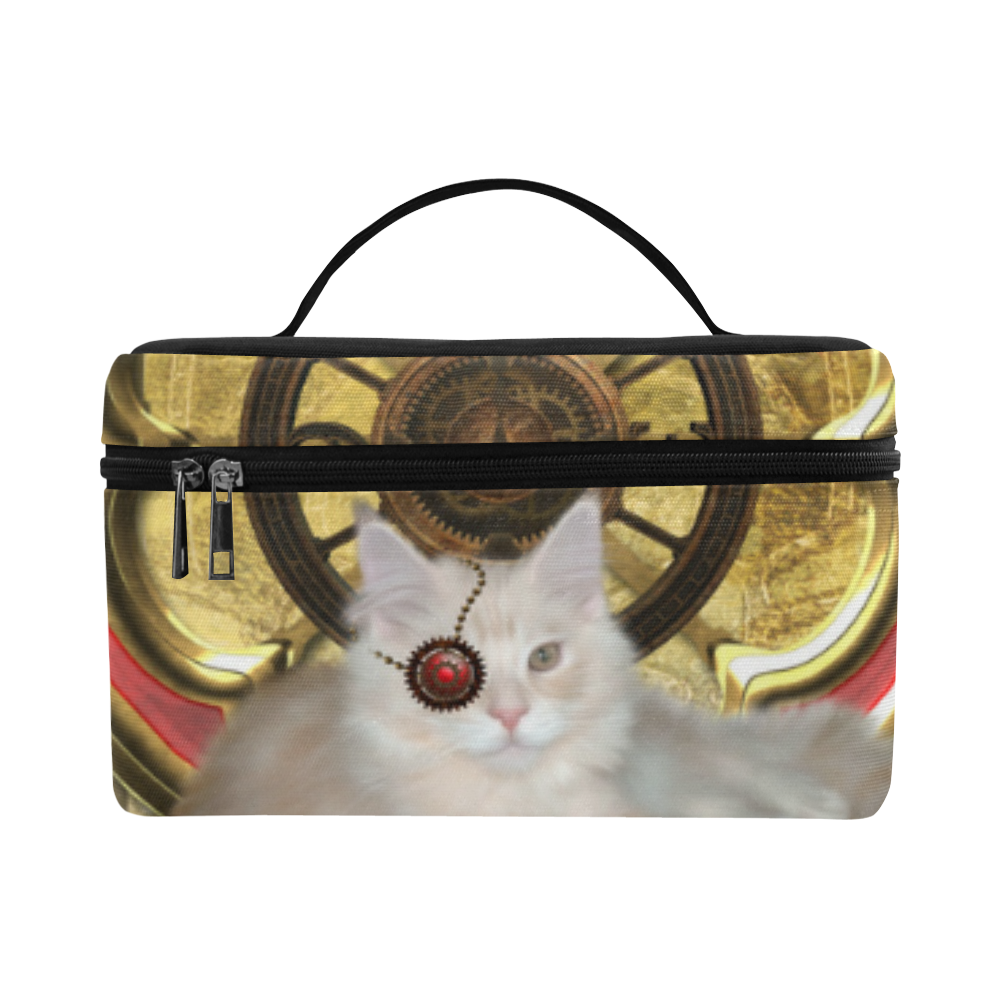 Steampunk, awseome cat clacks and gears Lunch Bag/Large (Model 1658)