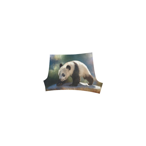 A cute painted panda bear baby. Briseis Skinny Shorts (Model L04)