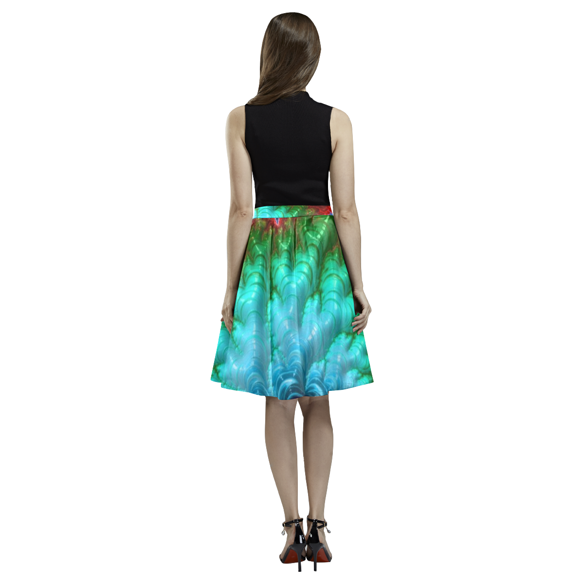 amazing special fractal 25B Melete Pleated Midi Skirt (Model D15)