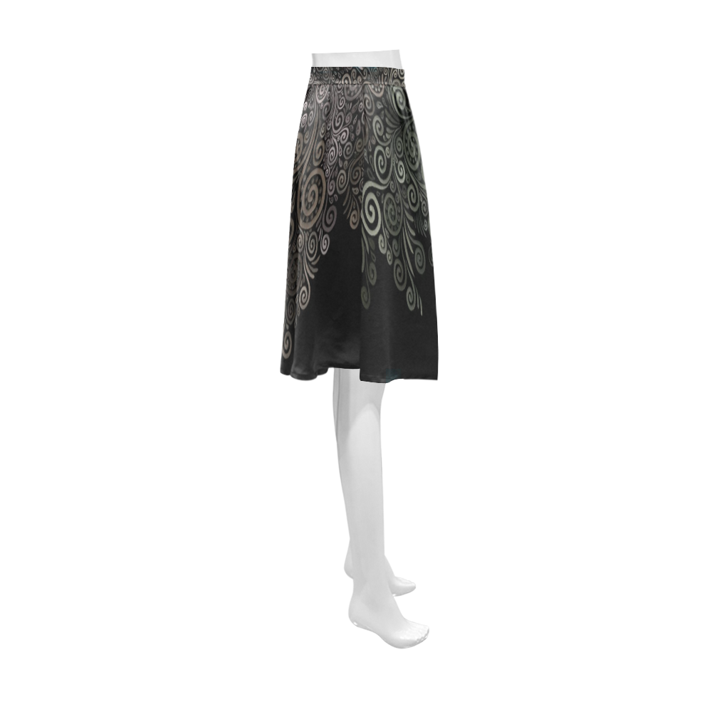 3D Psychedelic soft color Rose Athena Women's Short Skirt (Model D15)