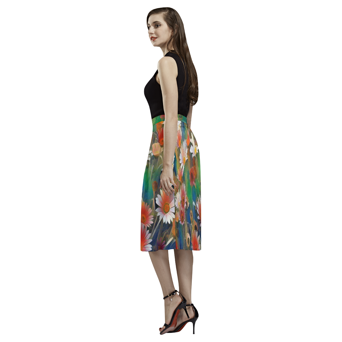Floral ArtStudio 28 by JamColors Aoede Crepe Skirt (Model D16)