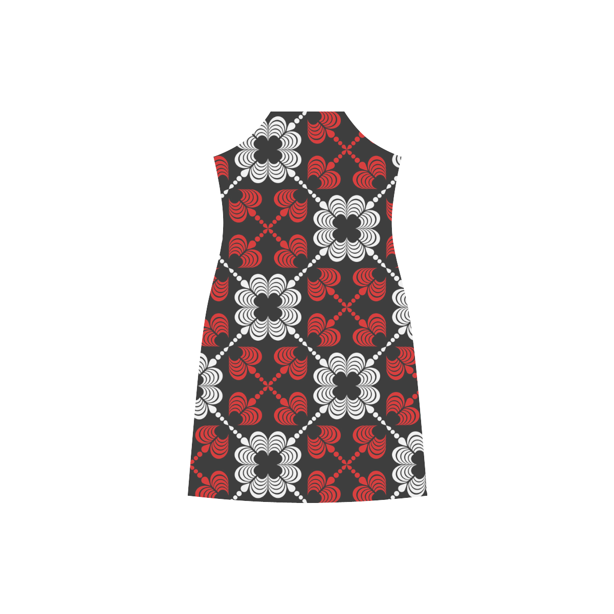 Royal Hearts V-Neck Open Fork Long Dress(Model D18)