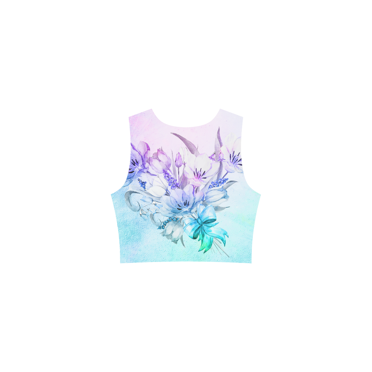 Wonderful flowers in soft watercolors Thea Sleeveless Skater Dress(Model D19)