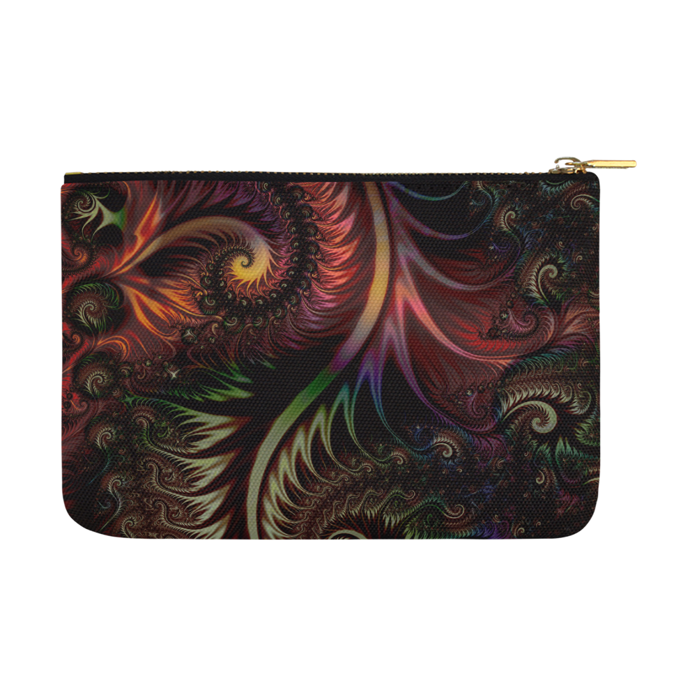 fractal pattern with dots and waves Carry-All Pouch 12.5''x8.5''