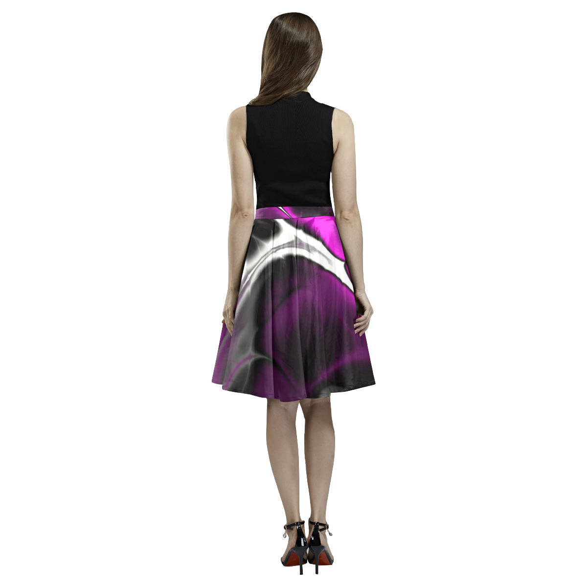 awesome fractal 33 Melete Pleated Midi Skirt (Model D15)