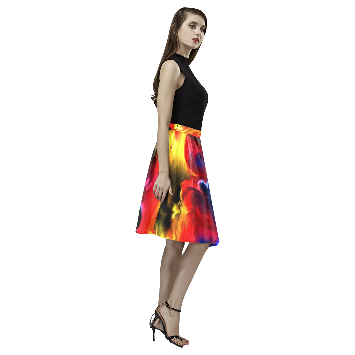 awesome fractal 38 Melete Pleated Midi Skirt (Model D15)